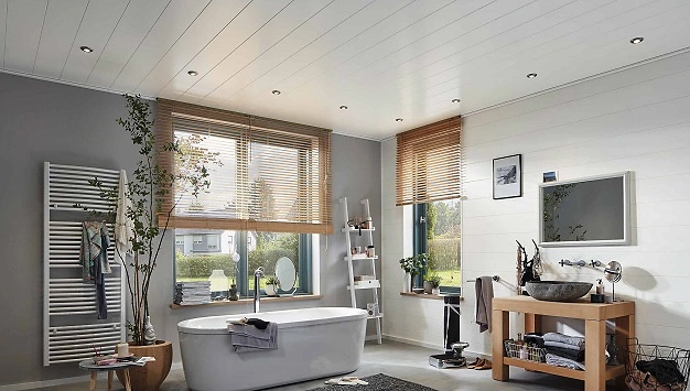 wand und decken paneele weiss licht spot holzland beese