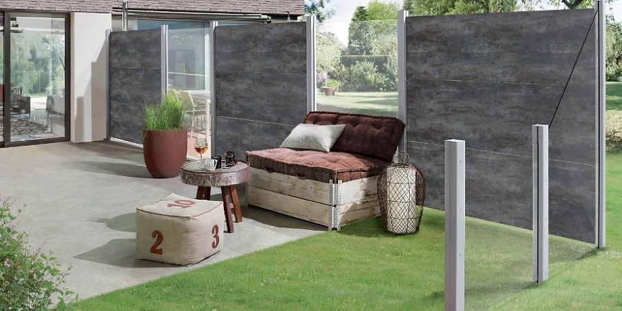 sichtschutzzaun fuer private momente system board keramik xl grau holzland beese unna