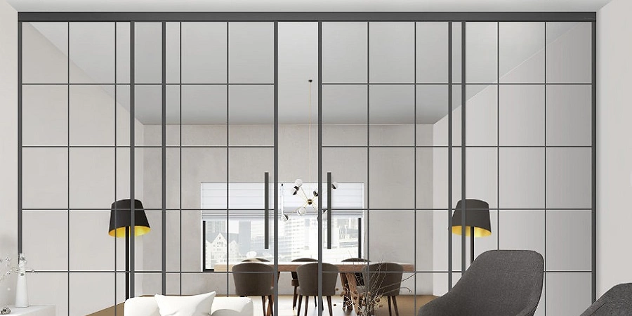 linesplus glastueren typ15 anthrazit schiebetuer 2 seitenteile fluegel holzland beese unna