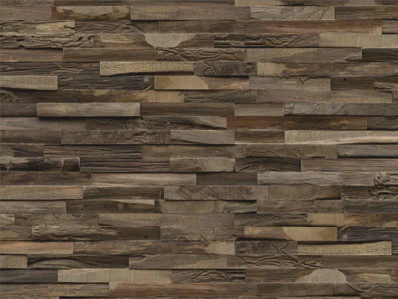 Wandpaneel 3D Teak Elegance Charred