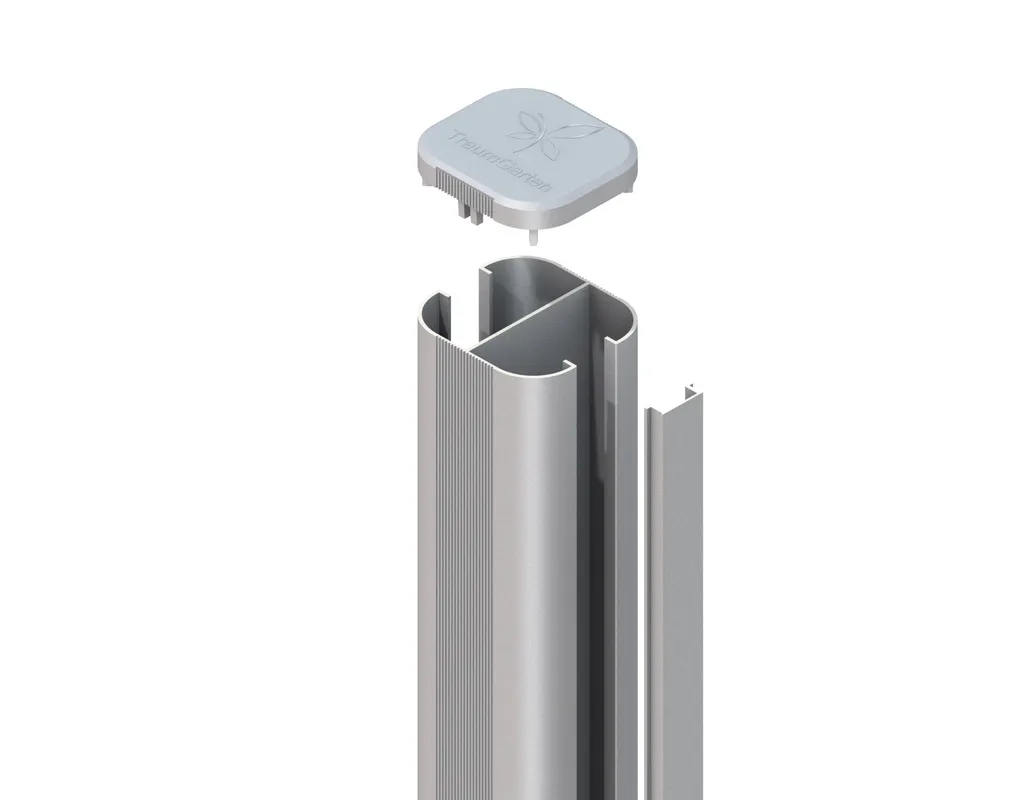 Pfosten Basic silber zum aufschrauben