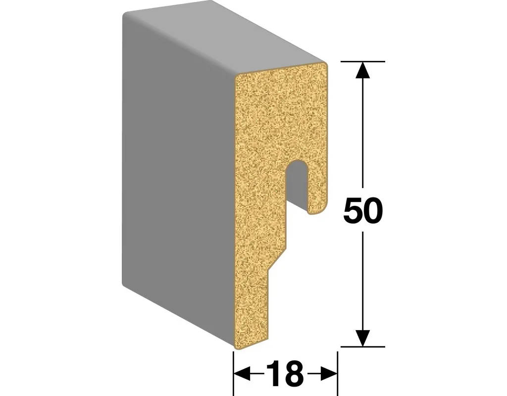 Fussleiste 8 PK Schiefer grau