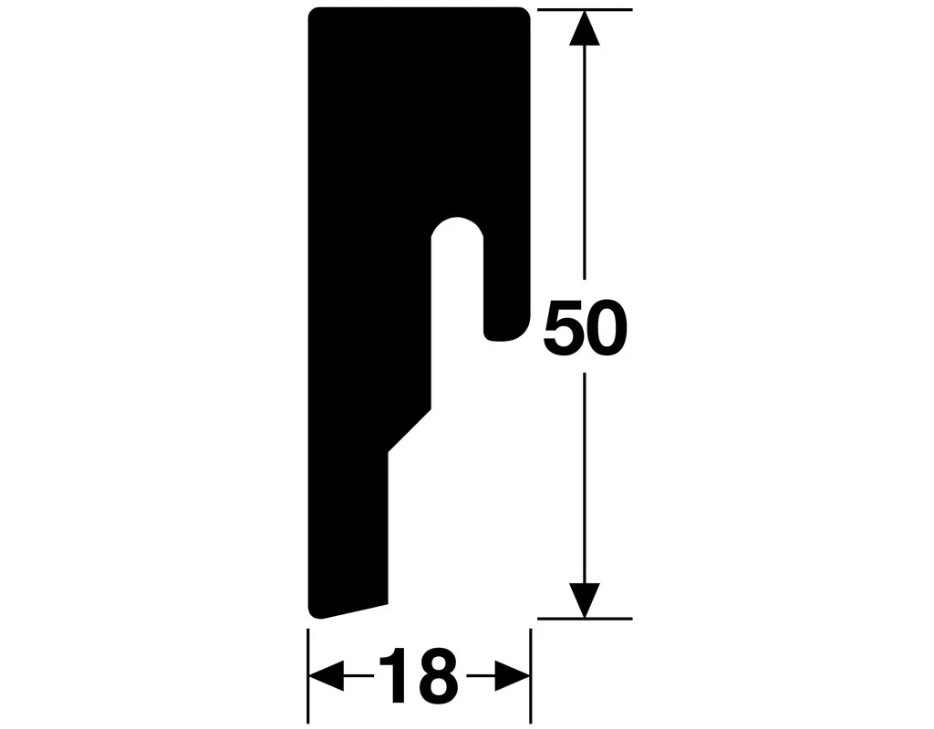 Fussleiste 8 PK Schiefer grau