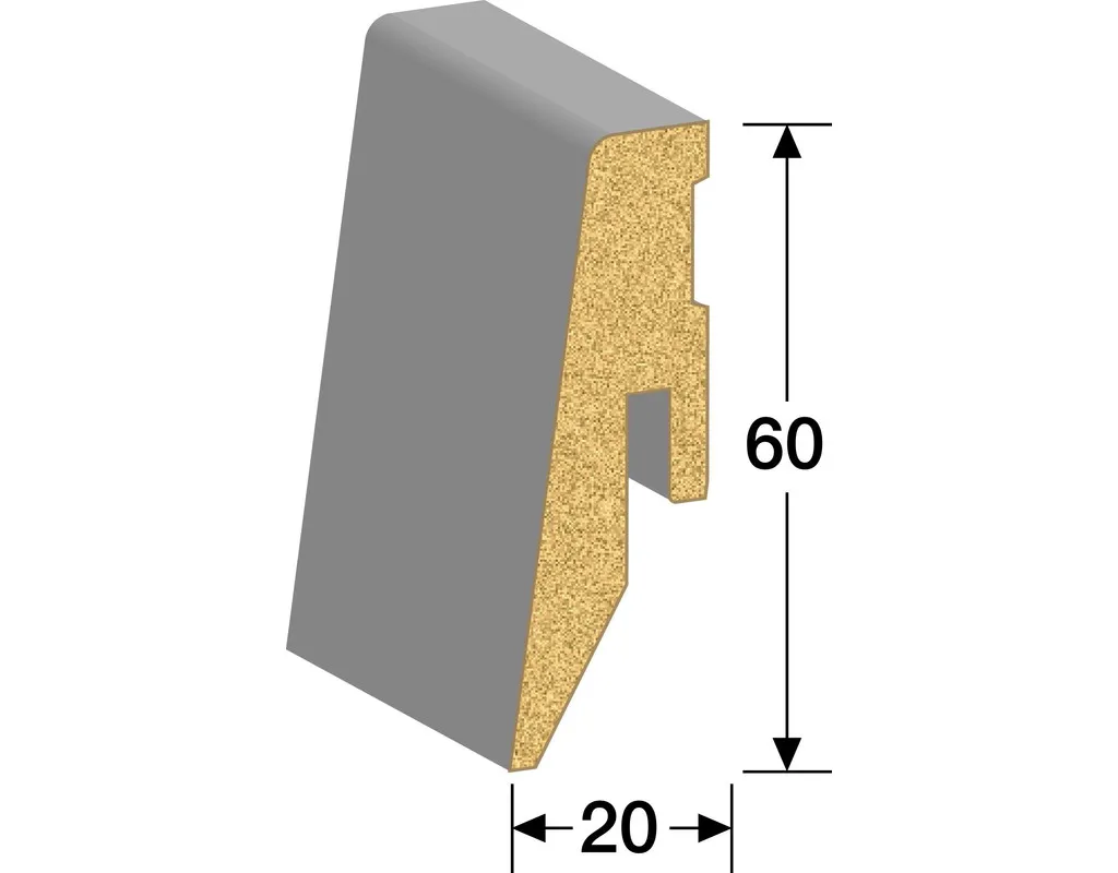 Fussleiste 3 PK Eiche Alabaster