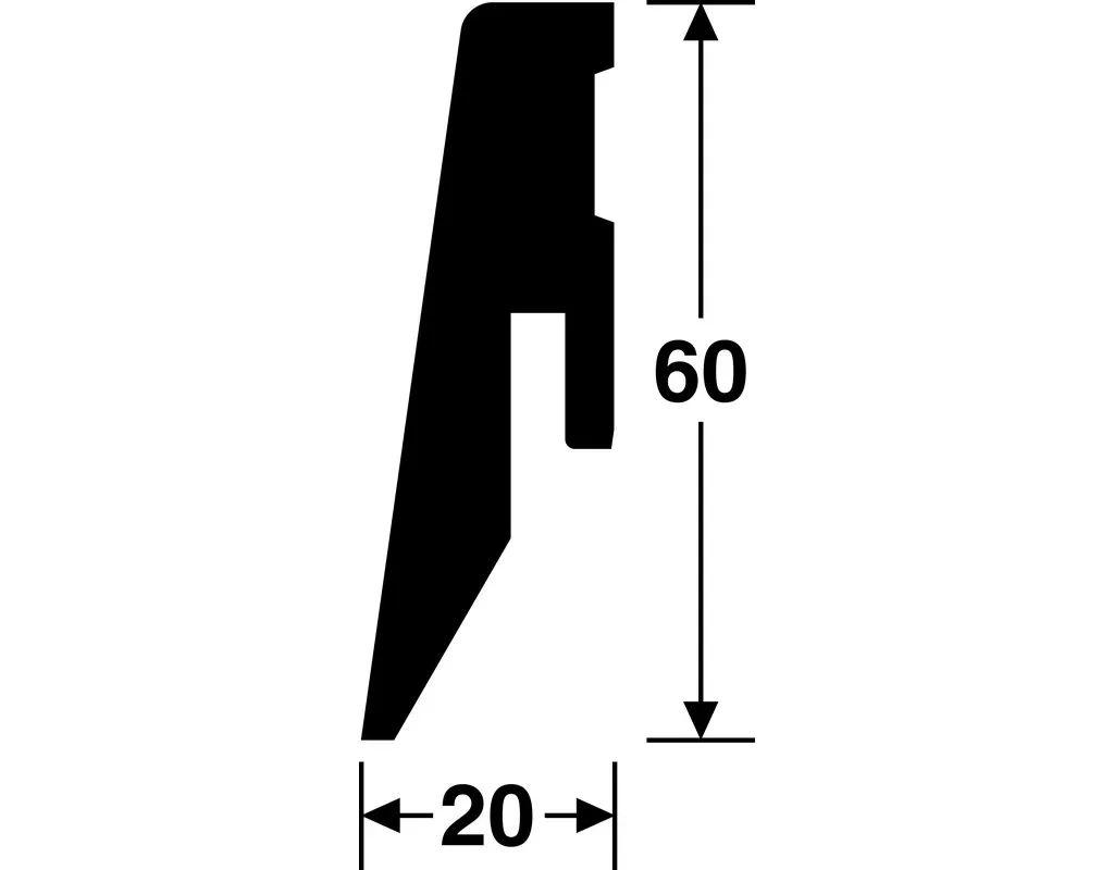 Fussleiste 3 PK Eiche arcticweiß