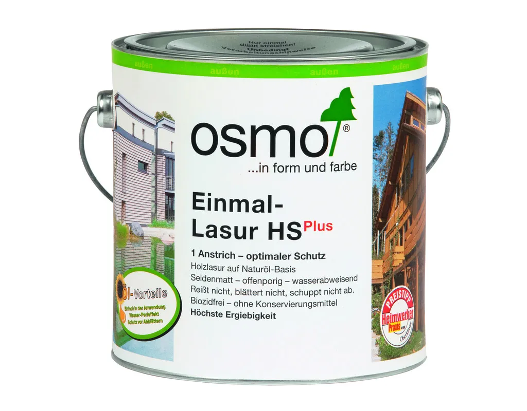 Einmal-Lasur HS Plus Quarzgrau 2,5 L