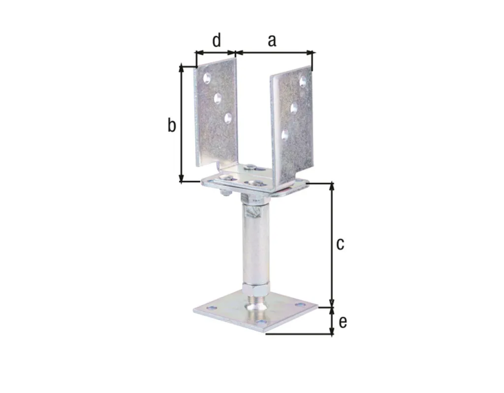 Pfostenanker verstellbar H&ouml;he & Breite