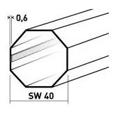 Stahlwelle SW40 x 0,6 mm