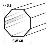 Stahlwelle SW60 x 0,6 mm